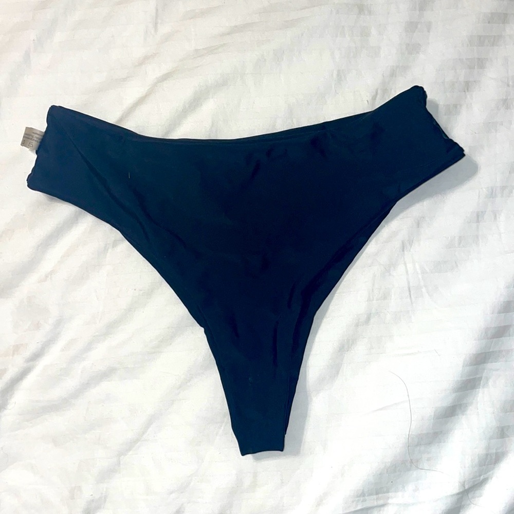 Zaful Black high waisted bikini bottoms